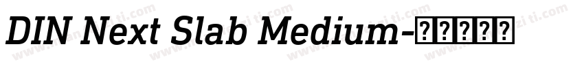 DIN Next Slab Medium字体转换